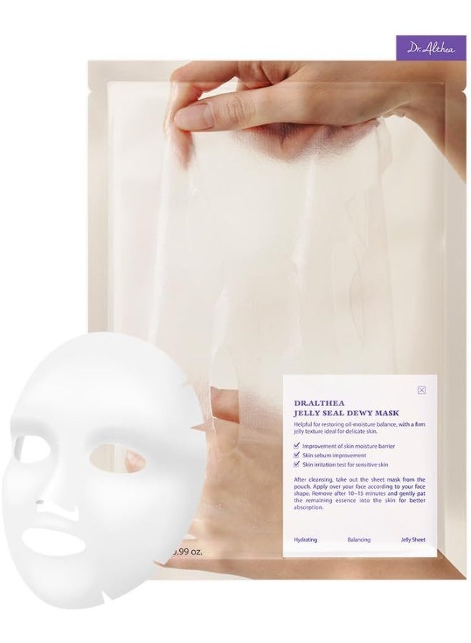 Dr.Althea Jelly Seal Dewy Mask | Hydrate & Restore Balance | Boost Natural Radiance with PhytoPDRN Lotus | Vegan Korean Skincare (Pack of 4) - Image 1